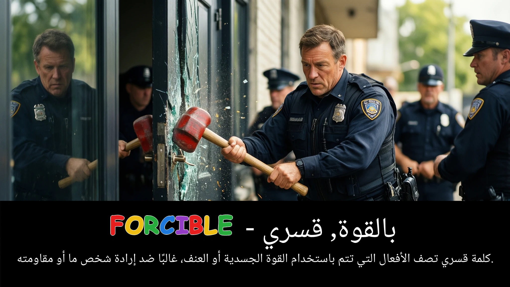 Arabic Illustration for forcible
